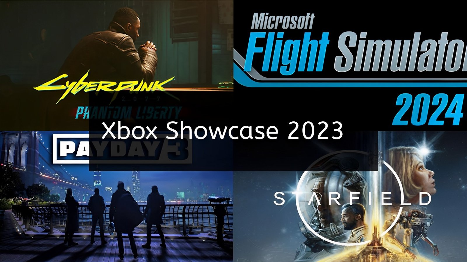in xbox games showcase 2023 many of the biggest titles has been announced like starfiled, payday3, cyberpunk phantom liberty dlc update, flight simulator 2024 and much more