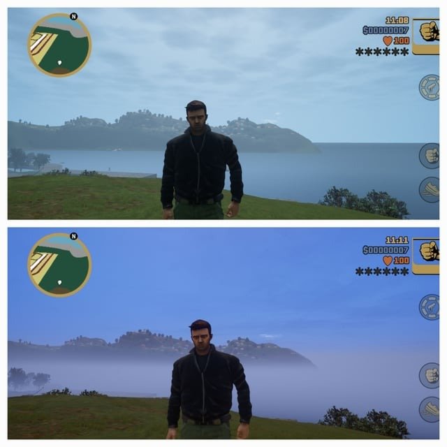 gta 3 remaster comparison between old and new version